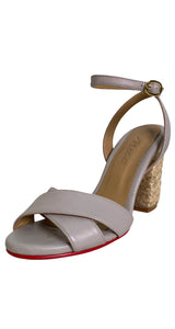 Sandalias Cuero Gris