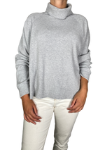 Sweater Gris Cuello Alto