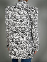 Blazer Cebra Viscosa Y Lino