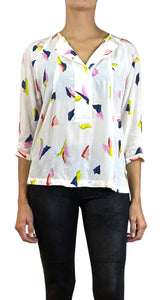 Blusa Blanca Estampada