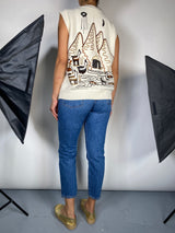 Sweater Bordado Sin Mangas