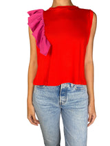 Polera Roja Vuelo Rosado