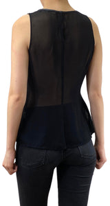 Blusa Negra Plisada