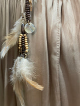 Vestido Café Satinado