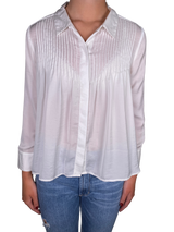 Blusa Blanca Plisada