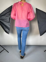 Blusa Traslucida Rosada