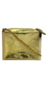 Cartera Piel de Cabra Dorada