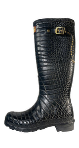Botas Negras De Agua Croco