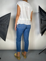 Blusa Blanca Bordada