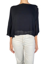 Blusa Negra Manga Murciélago