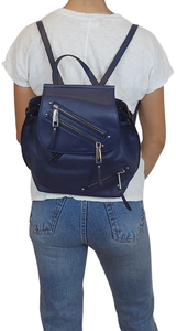 Mochila Cuero Navy Marc Jacobs