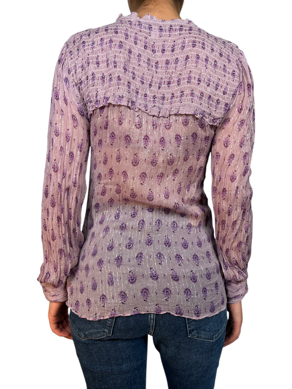 Blusa Viscosa Fibras Metalizadas
