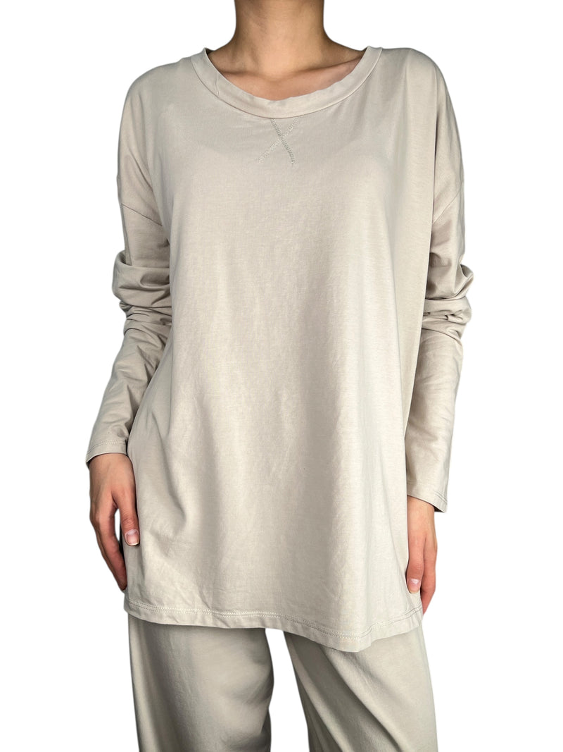 Polera Manga Larga Beige