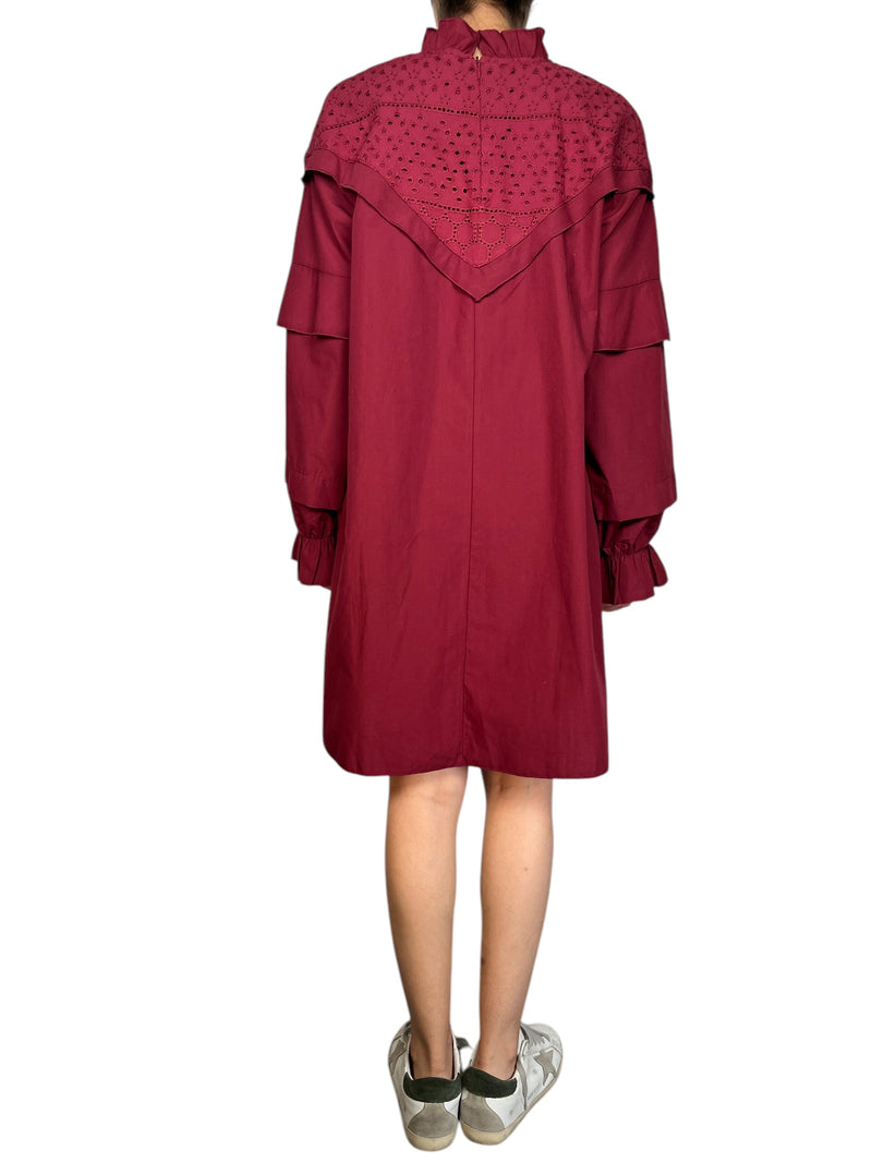 Vestido Mini Burdeo