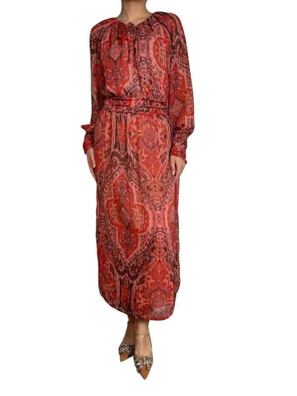 Vestido Maxi Fibras Metalizadas