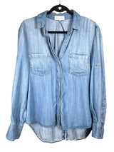 Blusa Denim Bolsillos