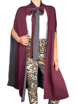 Capa Tejida Morada/Gris