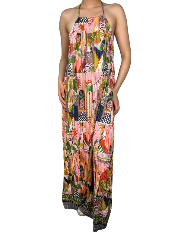 Vestido Halter Plisado