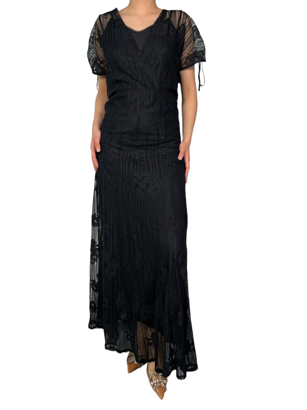Vestido Negro Traslúcido
