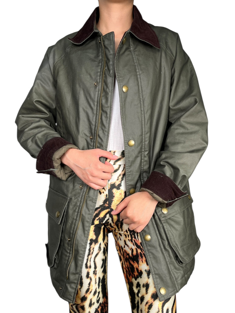 Chaqueta Encerada Elton Olive