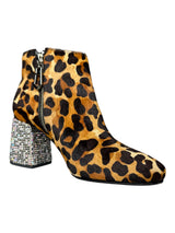 Botas Print Taco Ancho Strass