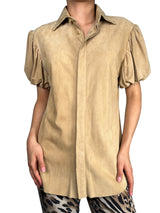 Blusa Cuero Gamuza
