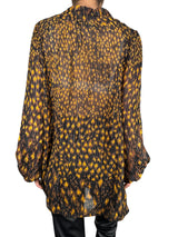 Blusa Transparente Fruncida