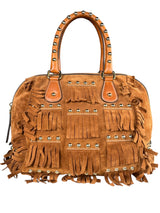 Bolso Cuero Flecos