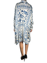 Vestido Camisero Estampado Azul