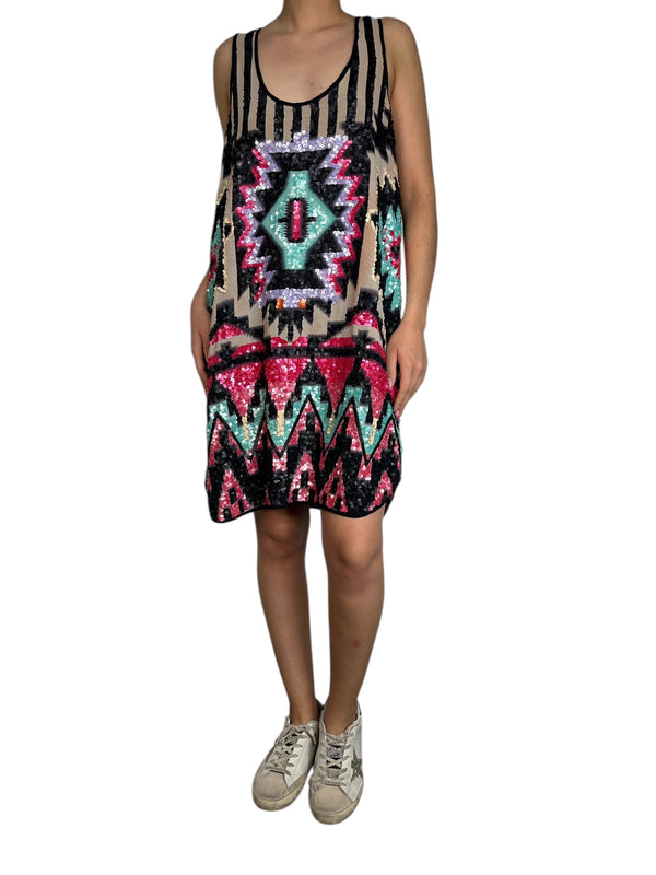 Vestido Ikat Ruffles