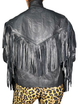 Chaqueta Cuero Flecos
