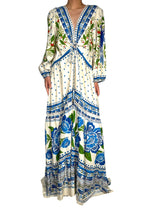 Vestido Off White Macaw Flight Lino