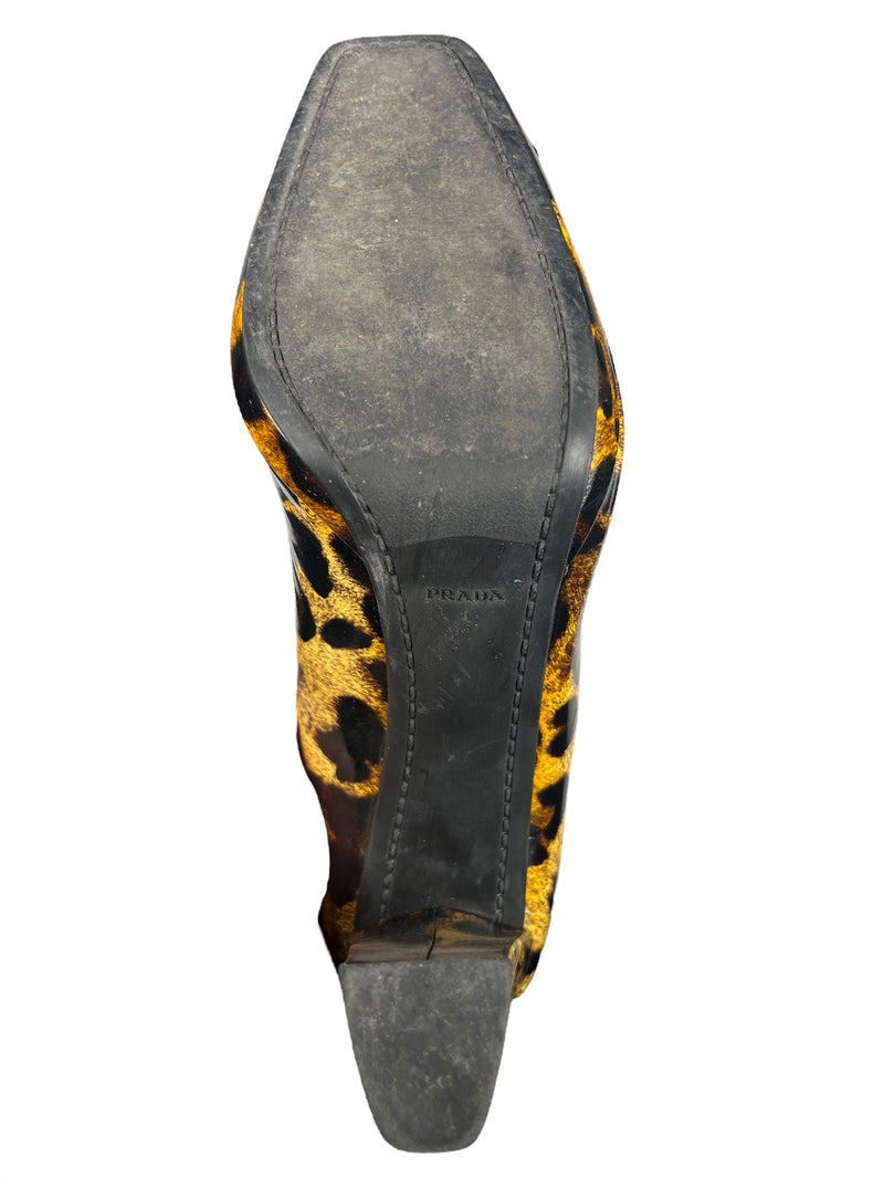 Taco Alto Charol Leopardo