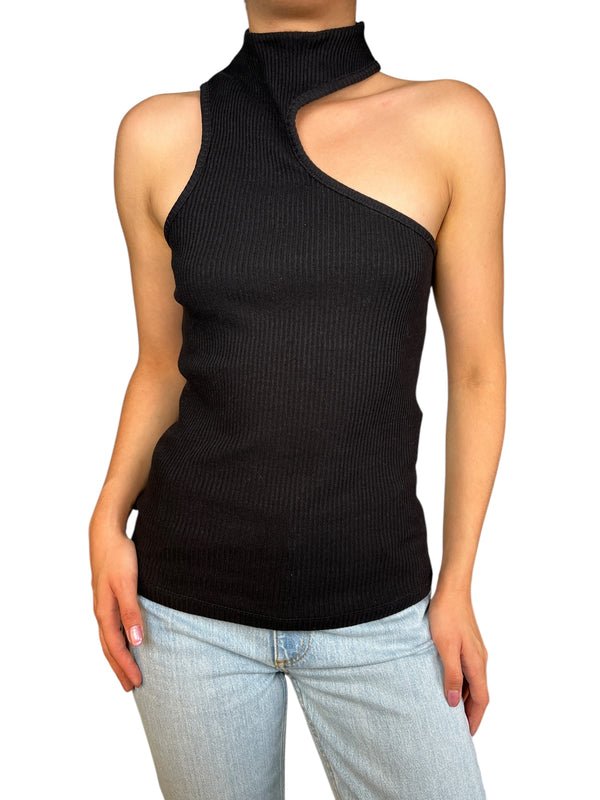 Polera Rib Asimétrica