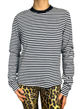 Polera Rayada Blanco Negro