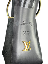 Tacones Alto Borde Dorado
