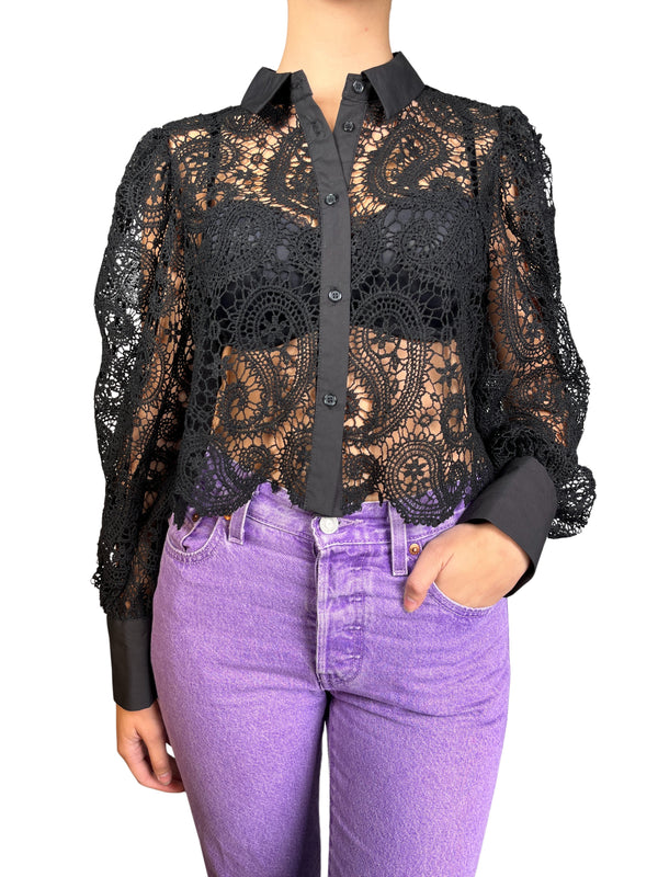 Blusa Traslúcida Guipur