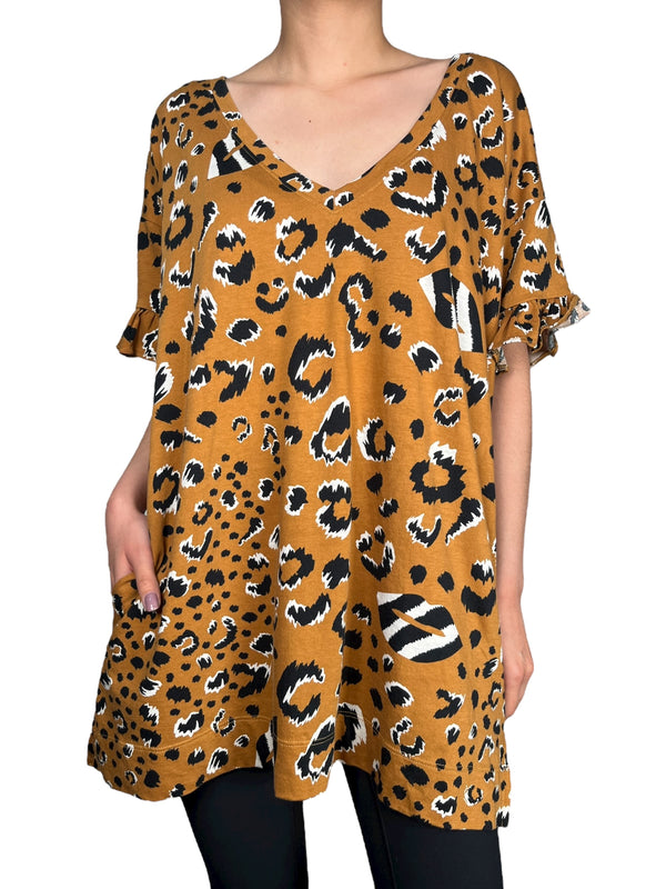 Polera Larga Estampada
