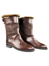 Botines Café Cuero