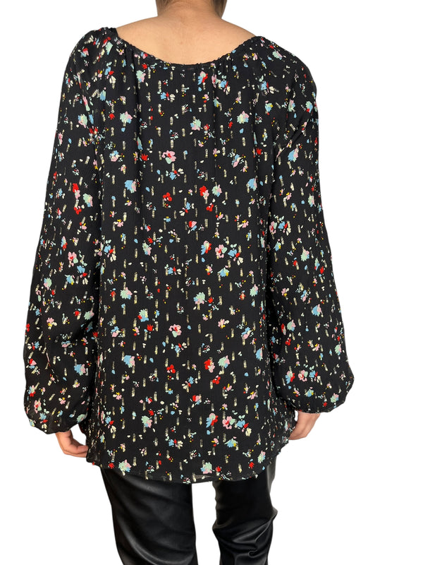 Blusa Seda Fibras Metalizadas