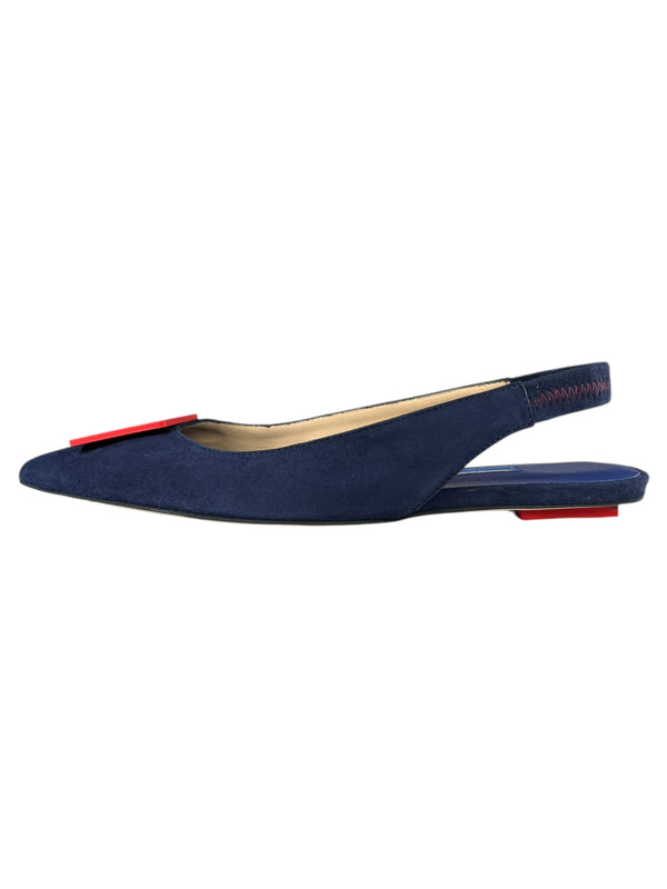 Bailarinas Cuero Azul