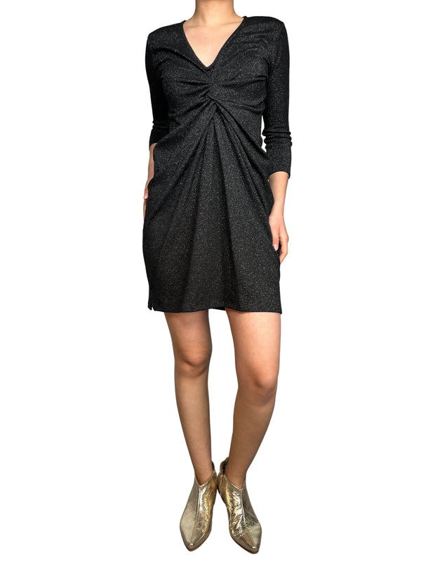 Vestido Viscosa Fibras Metalizadas