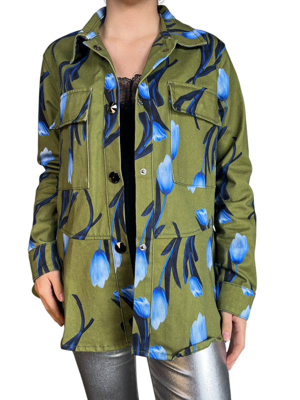 Chaqueta Denim Estampada