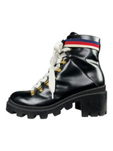 Botín Gucci Sylvie Web 55mm Cuero Negro