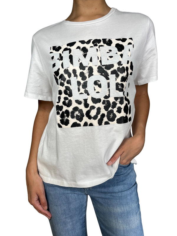 Polera Blanca Estampada