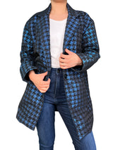 Chaqueta Pied de Poule Azul