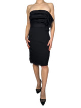 Vestido Seda Con Detalles en Tul