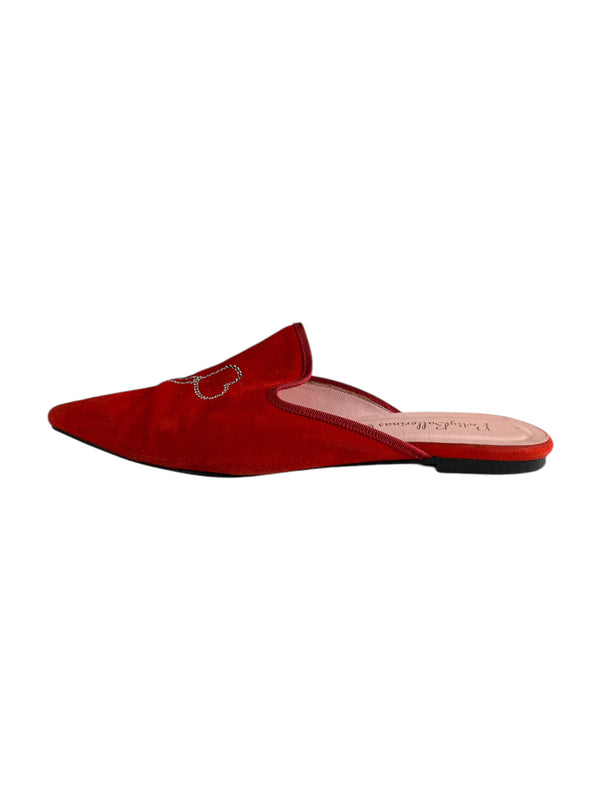 Mules Rojos Terciopelo