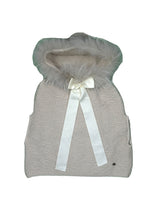 Poncho Lana Capucha Piel de Mapache NIÑA