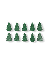 Set 10 Pinos Verdes Marcadores de puestos